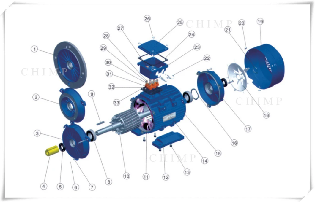 Ms Series Aluminum Housing High Efficiency Induction Motor